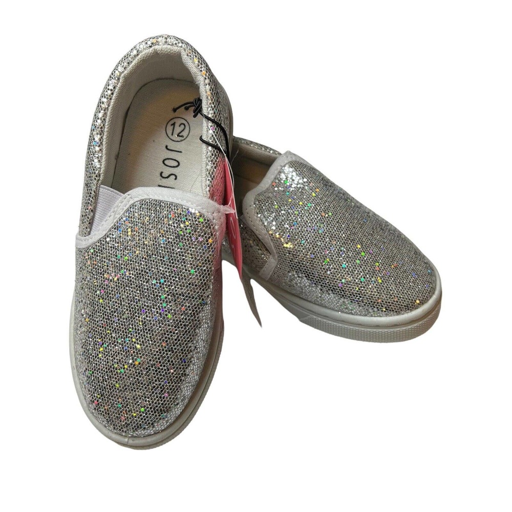 Josiny Kids Silver Glitter‎ Sneaker Size 2 New